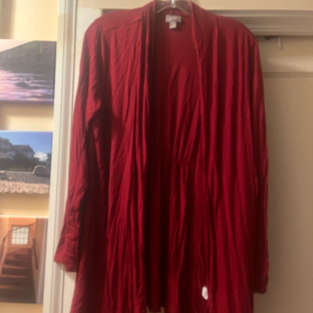 J. Jill Vibrant Red Cardigan